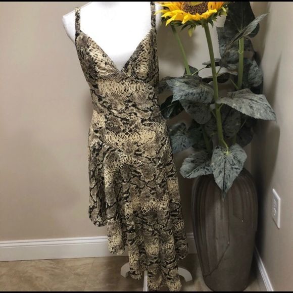 NWOT Free People Midnight dance snake print lace dress size 0 - Picture 2 of 8